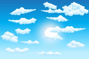 Cloud Background Design, Sky Landscape Illustration, Decoration Vector, Banners And Posters