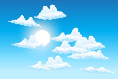 Cloud Background Design, Sky Landscape Illustration, Decoration Vector, Banners And Posters