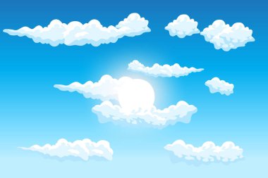 Cloud Background Design, Sky Landscape Illustration, Decoration Vector, Banners And Posters