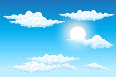 Cloud Background Design, Sky Landscape Illustration, Decoration Vector, Banners And Posters