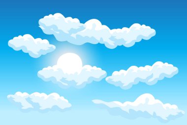 Cloud Background Design, Sky Landscape Illustration, Decoration Vector, Banners And Posters