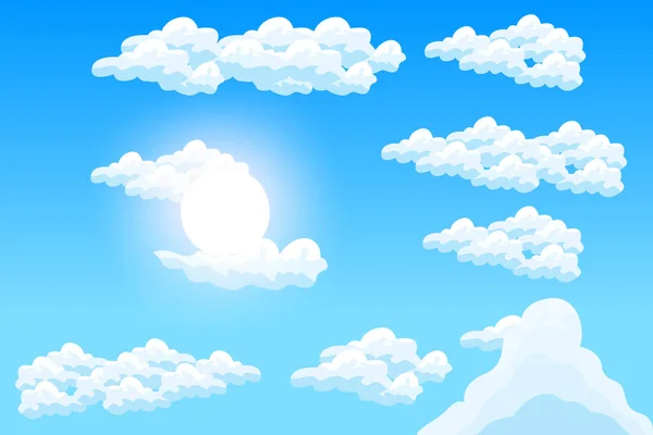 Cloud Background Design Sky Landscape Illustration Decoration Vector Banners Posters — ストックベクタ