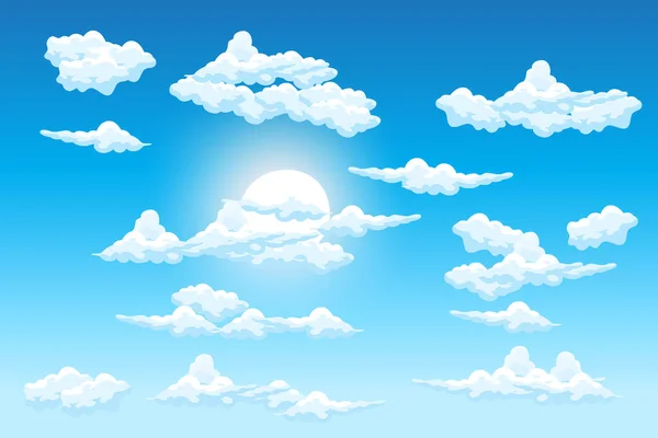 Cloud Background Design Sky Landscape Illustration Decoration Vector Banners Posters — Stok Vektör