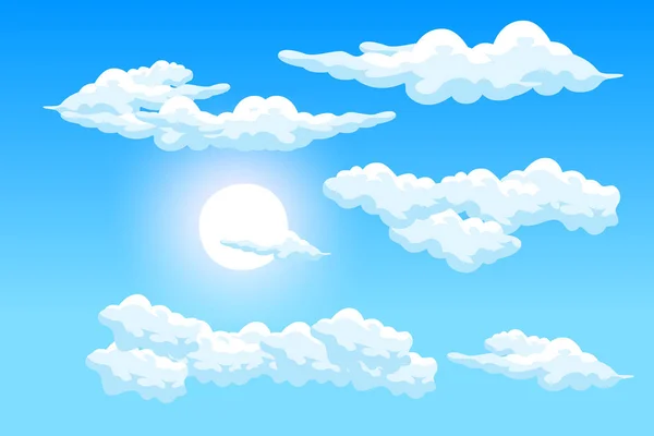 Cloud Background Design Sky Landscape Illustration Decoration Vector Banners Posters — 图库矢量图片