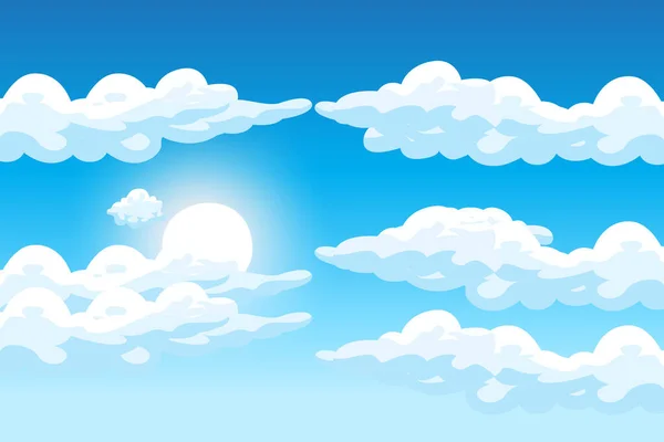 Cloud Background Design Sky Landscape Illustration Decoration Vector Banners Posters — Stok Vektör