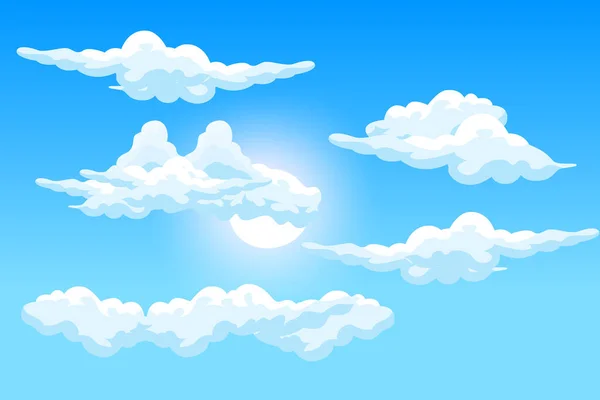Cloud Background Design Sky Landscape Illustration Decoration Vector Banners Posters — ストックベクタ