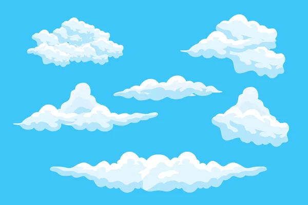 Σχεδιασμός Συννεφιών Απεικόνιση Τοπίου Στον Ουρανό Διακόσμηση Διάνυσμα Πανό Και — Διανυσματικό Αρχείο