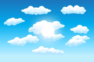 Cloud Background Design, Sky Landscape Illustration, Decoration Vector, Banners And Posters