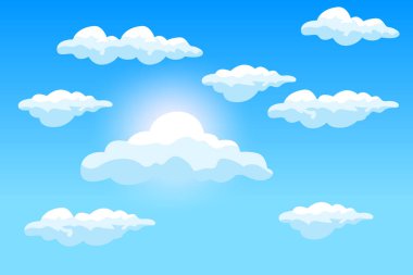 Cloud Background Design, Sky Landscape Illustration, Decoration Vector, Banners And Posters