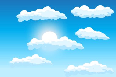 Cloud Background Design, Sky Landscape Illustration, Decoration Vector, Banners And Posters