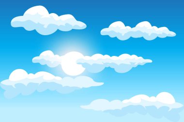 Cloud Background Design, Sky Landscape Illustration, Decoration Vector, Banners And Posters