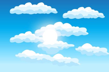 Cloud Background Design, Sky Landscape Illustration, Decoration Vector, Banners And Posters