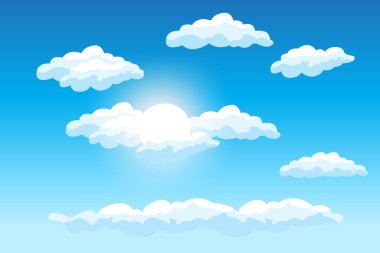 Cloud Background Design, Sky Landscape Illustration, Decoration Vector, Banners And Posters