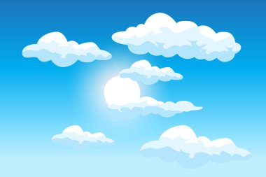 Cloud Background Design, Sky Landscape Illustration, Decoration Vector, Banners And Posters