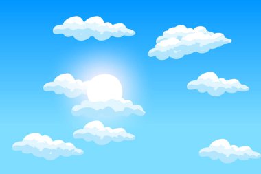 Cloud Background Design, Sky Landscape Illustration, Decoration Vector, Banners And Posters