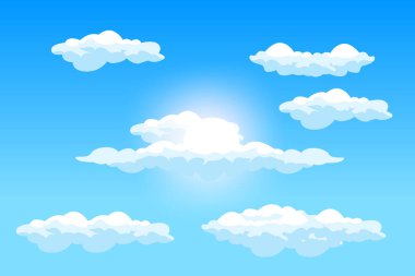 Cloud Background Design, Sky Landscape Illustration, Decoration Vector, Banners And Posters