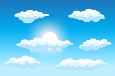 Cloud Background Design, Sky Landscape Illustration, Decoration Vector, Banners And Posters