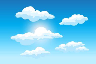 Cloud Background Design, Sky Landscape Illustration, Decoration Vector, Banners And Posters