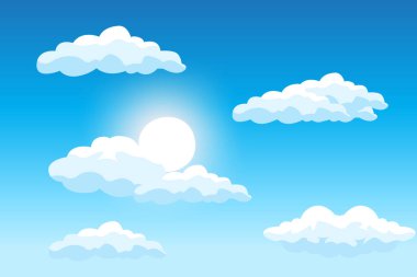 Cloud Background Design, Sky Landscape Illustration, Decoration Vector, Banners And Posters