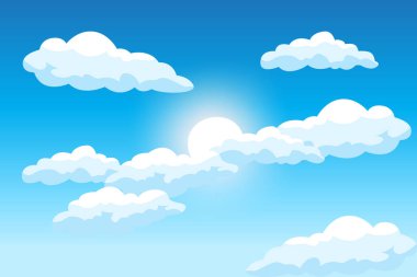 Cloud Background Design, Sky Landscape Illustration, Decoration Vector, Banners And Posters