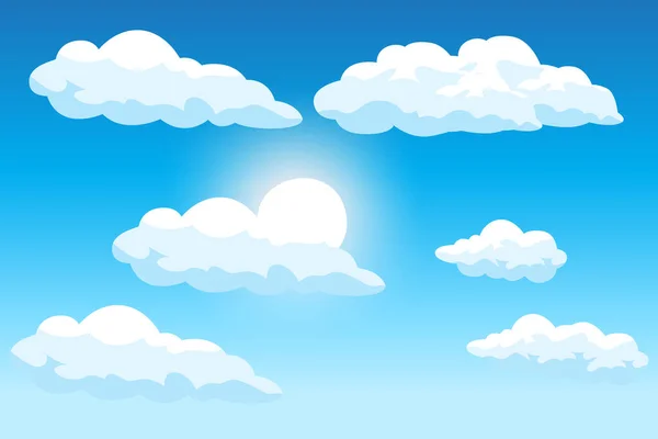 Cloud Background Design Sky Landscape Illustration Decoration Vector Banners Posters — Vettoriale Stock