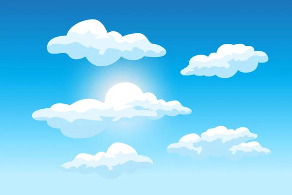 Cloud Background Design, Sky Landscape Illustration, Decoration Vector, Banners And Posters