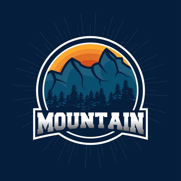 Mountain Logo Nature Landscape Vector Premium Elegant Simple Design Illustrasjonssymbol – stockvektor