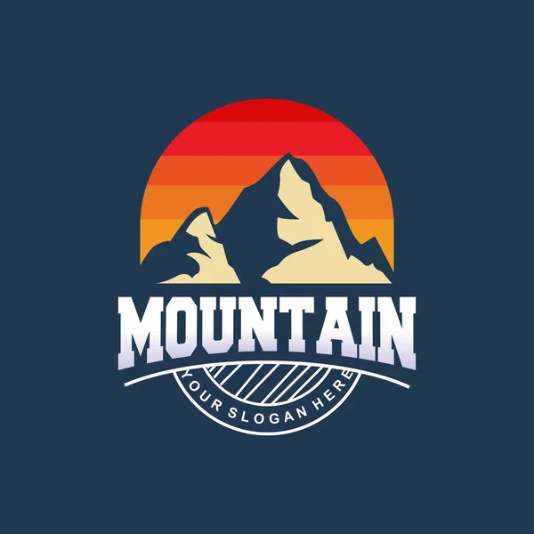 Λογότυπο Βουνού Φύση Τοπίο Διάνυσμα Premium Κομψό Απλό Σχεδιασμό Εικονογράφηση — Διανυσματικό Αρχείο