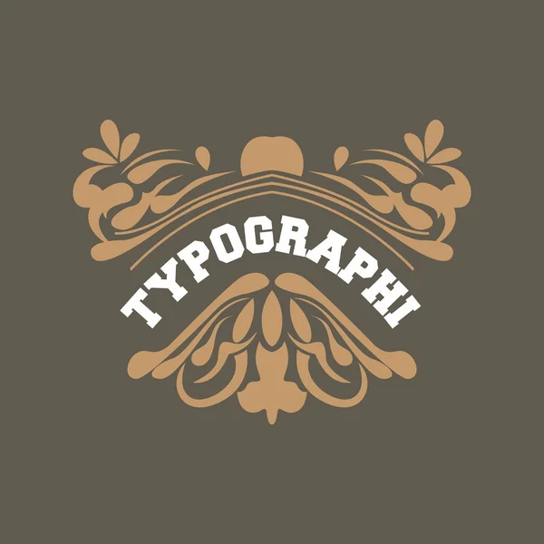 Vektor Dekorative Vintage Typografi Elementer Lykønskningskort Design Fancy Ornament Kalligrafisk – Stock-vektor