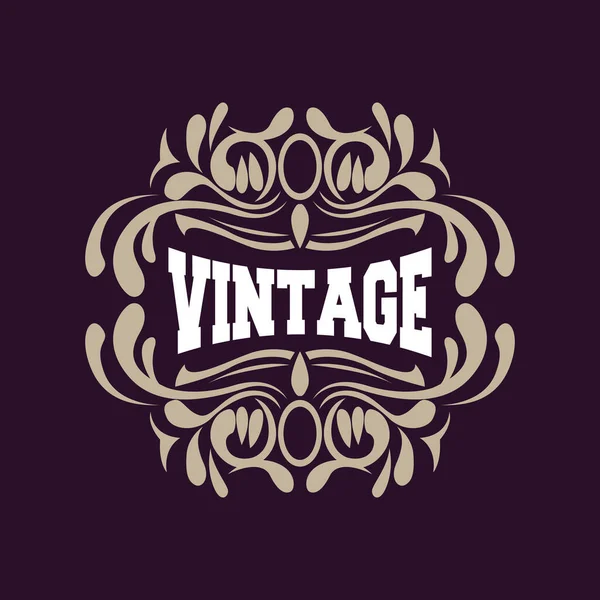 Vector Decorative Vintage Typography Elements Greeting Card Design Fancy Ornament — 스톡 벡터