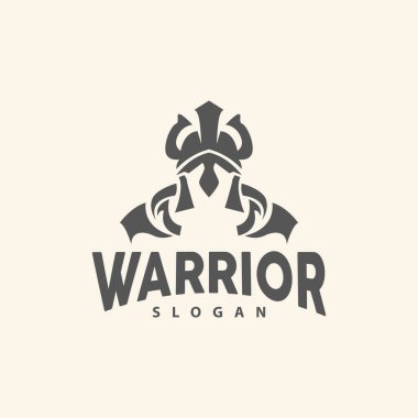 Spartan Logosu, Vektör Siluet Savaşçısı Şövalye Asker Yunan, Basit Minimalist Zarif Ürün Tasarımı