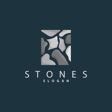 Brick Stone Logosu, Premium Zarif Tasarım, Vektör Duvar Kağıdı Taş Ev, Simge İmajı Tasarımı