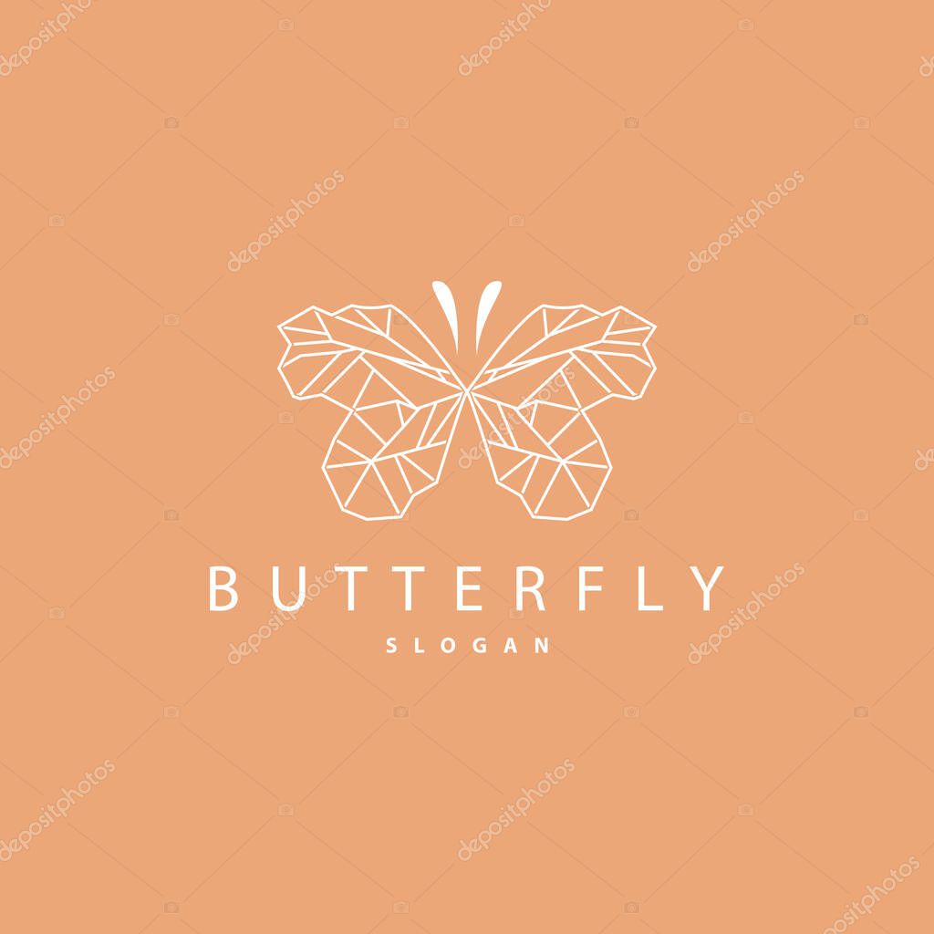 Butterfly Logo Design, Beautiful Flying Animal, Company Brand Icon Illustration, Screen Printing, Salon