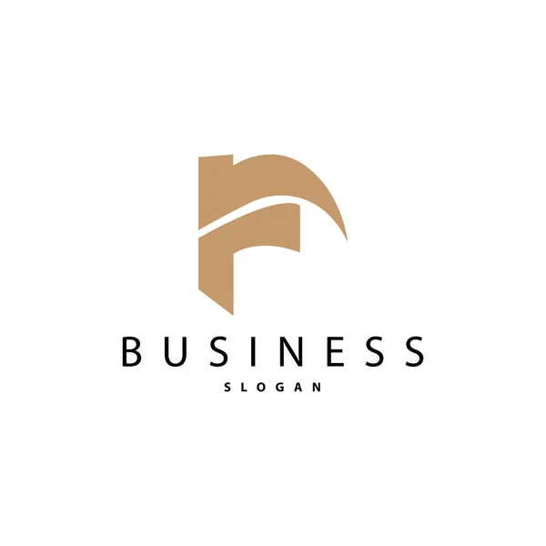 Carta Inicial Logotipo Minimalista Logotipo Luxo Simples Vetor Identidade Corporativa — Vetor de Stock