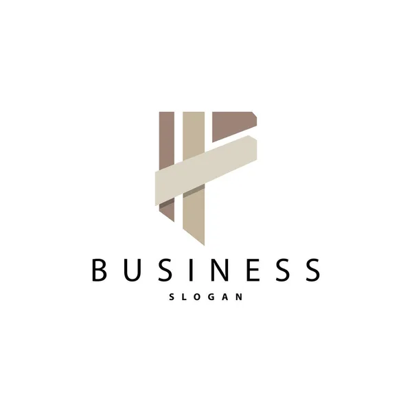 Anfangsbuchstabe Minimalistisches Logo Einfacher Luxus Logotyp Vektor Corporate Identity Emblem — Stockvektor