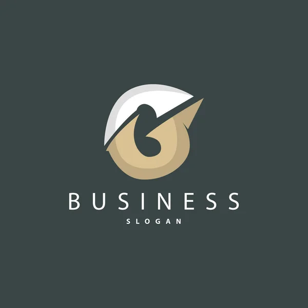 Carta Inicial Logotipo Minimalista Logotipo Luxo Simples Vetor Identidade Corporativa — Vetor de Stock
