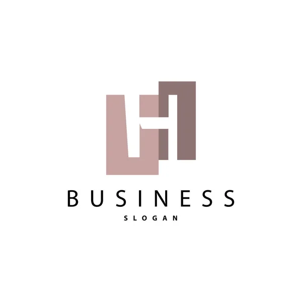 Początkowy List Minimalistyczne Logo Prosty Luksusowy Wektor Logotypu Corporate Identity — Wektor stockowy