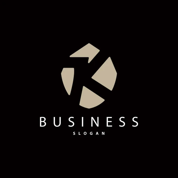 Minimalne Początkowe Logo Litery Nowoczesny Luksusowy Projekt Geometryczny Element Szablonu — Wektor stockowy