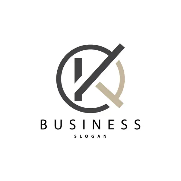 Minimalne Początkowe Logo Litery Nowoczesny Luksusowy Projekt Geometryczny Element Szablonu — Wektor stockowy