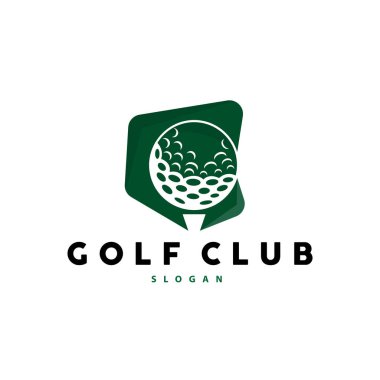 Golf Logosu, Spor Kulübü Golf Takımı, Oyun Turnuvası Tasarımı, Sembol Şablonu İllüstrasyonu