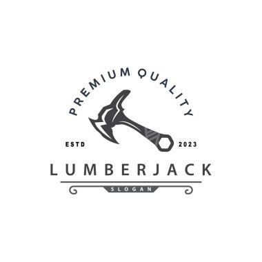 Axe Logosu Basit Tasarım İllüstrasyon Sembol Şablonu