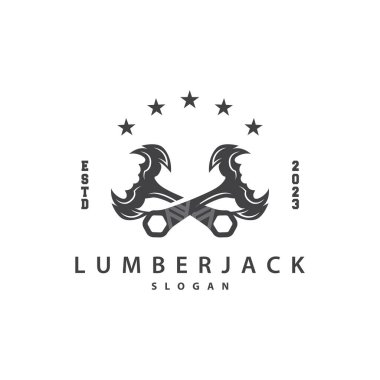 Axe Logosu Basit Tasarım İllüstrasyon Sembol Şablonu