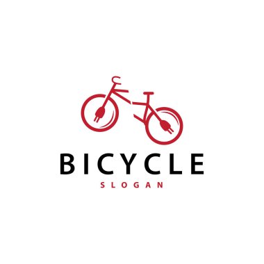 Bisiklet Logosu Tasarım Şablonu Minimalist İllüstrasyon