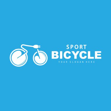 Bisiklet Logosu Tasarım Şablonu Minimalist İllüstrasyon
