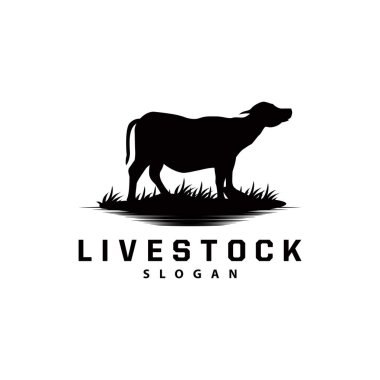 Minimalist Bufalo Logo Şablonu Çizim Sembolü