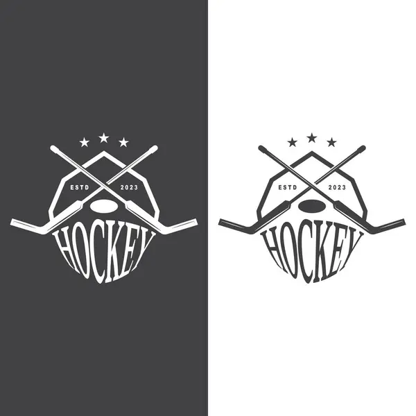 Hockey Logo Design Sport Spiel Symbol Vorlage — Stockvektor