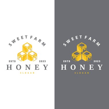 Bal Arısı Logosu Tasarımı Böcek Vektörü İllüstrasyon Şablonu