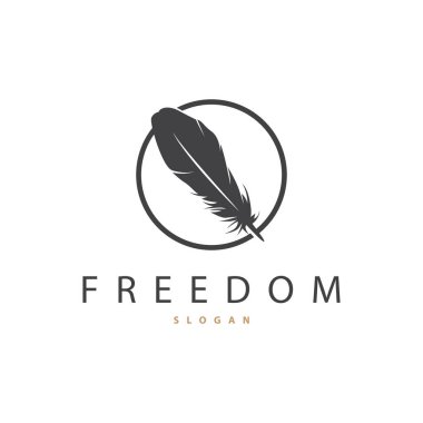 Tüy Logosu Tasarımı Minimalist Vektör Şablonu