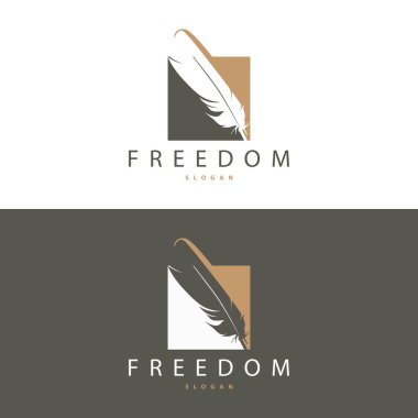 Tüy Logosu Tasarımı Minimalist Vektör Şablonu