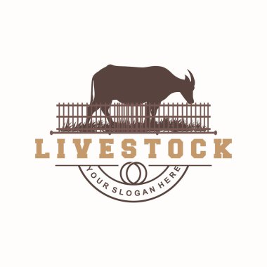 Minimalist Bufalo Logo Şablonu Çizim Sembolü